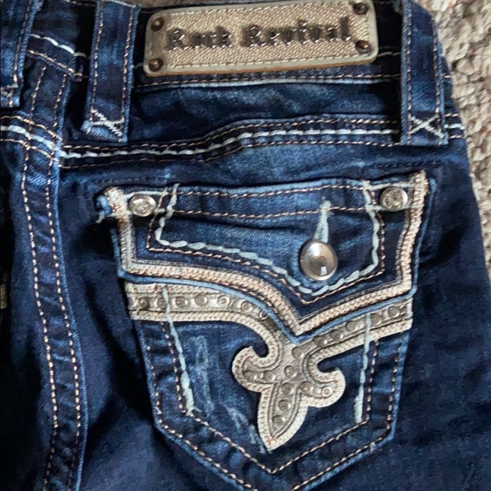 Size 23 Boot cut Rock Revival Jeans.